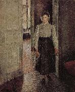 Camille Pissarro young woman painting